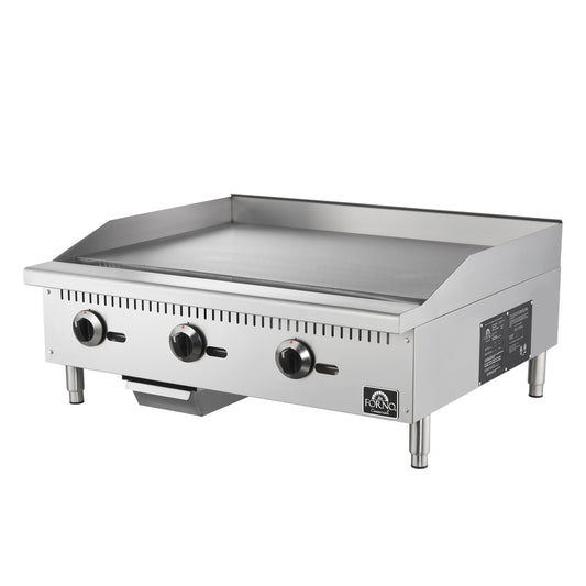 Forno Commerciale 36 Inch Gas Griddle, 3 Burners - Forno Appliances