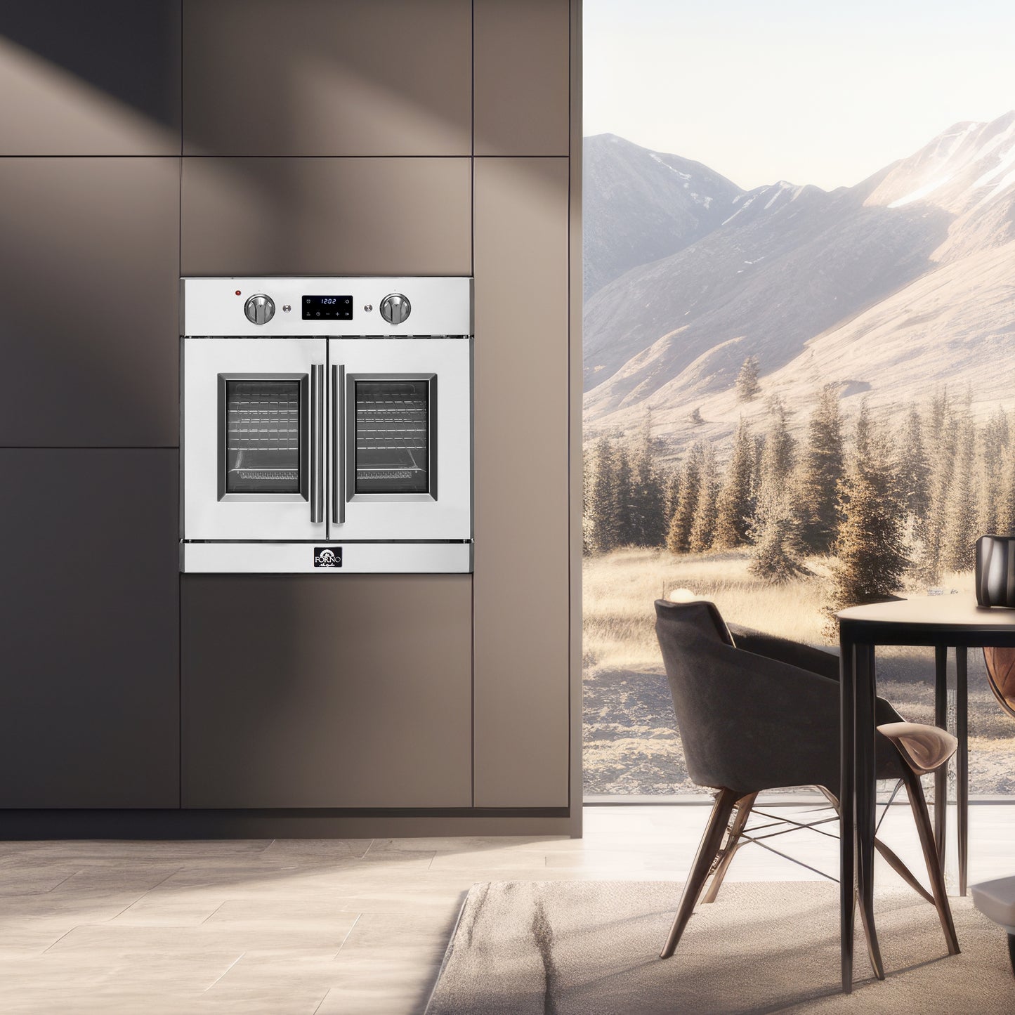 Forno Gallico 30-Inch Electric French Door Wall Oven, Stainless Steel, True Convection, Air Fry, Self-Cleaning - Forno Appliances