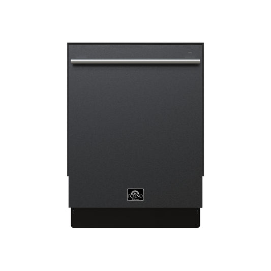 Forno Romano Espresso 24-Inch Built-In Dishwasher, Black Finish, Stainless Steel Tub, 49 dBA, Energy Star Certified - Forno Appliances