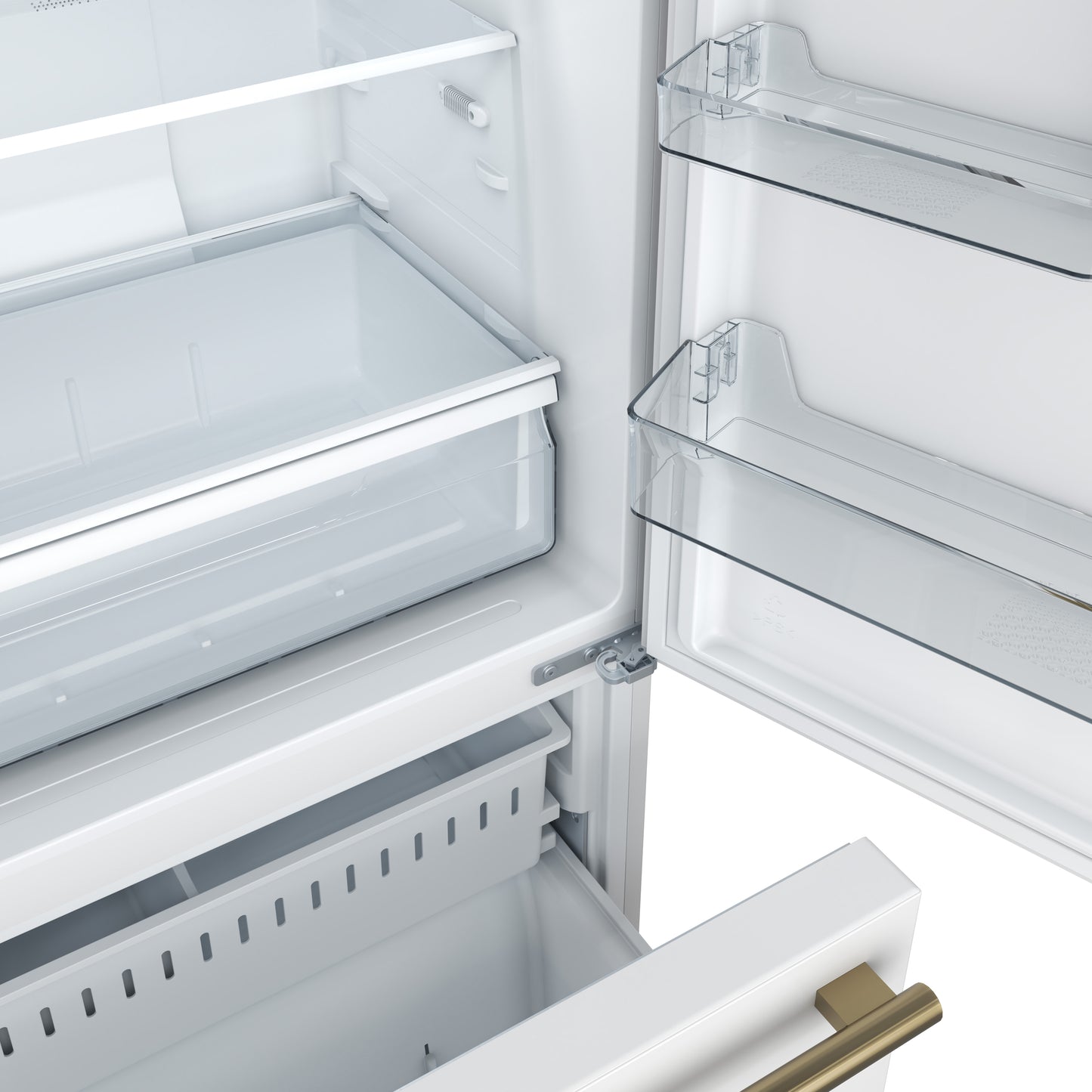 Forno Milano 2-Piece 62-Inch Freestanding Dual Bottom Freezer Refrigerator, White – 34.4 cu.ft, Touch Control, Ice Maker - Forno Appliances