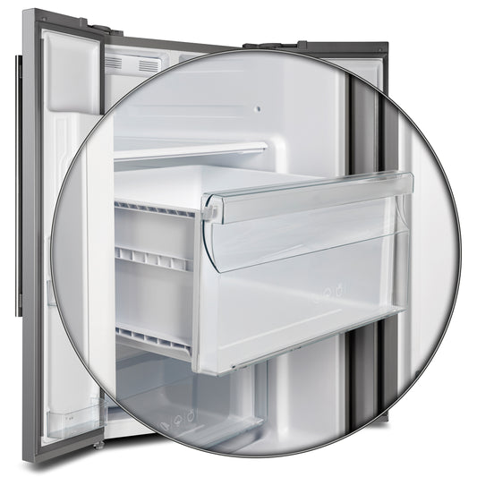 Forno Salerno 36-Inch Side-by-Side Stainless Steel Refrigerator, 20 cu.ft, ENERGY STAR Certified - Forno Appliances