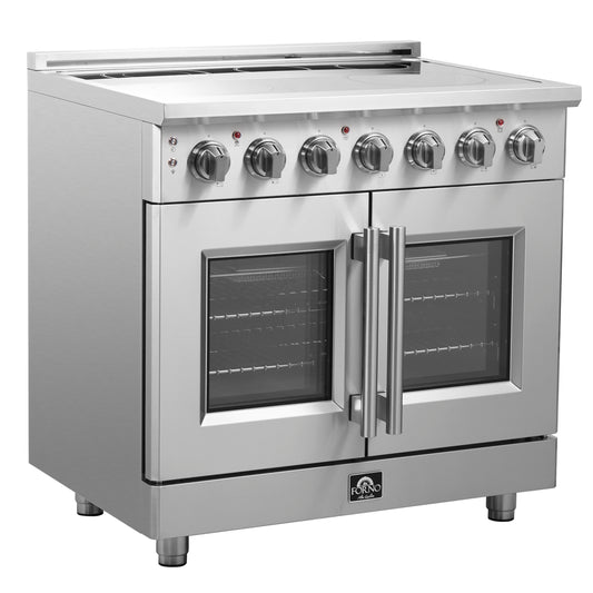 Forno Massimo 36-Inch Freestanding French Door Electric Range, True Convection Oven - Forno Appliances