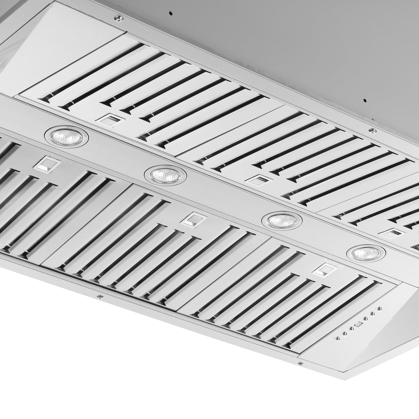 Forno Altilia 48-Inch Insert Range Hood, Stainless Steel, LED Lighting, Baffle Filters - Forno Appliances