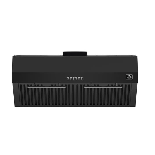 Forno Bari Espresso 30-Inch Under Cabinet Range Hood, Black, 600 CFM, LED Lighting, Dishwasher-Safe Baffle Filters, 3-Speed Fan Control - Forno Appliances