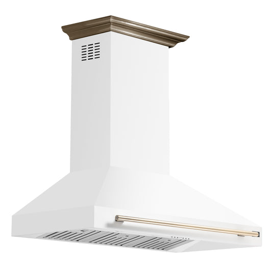 Forno Aria 48 Inch Wall-Mounted Range Hood in White - Forno Appliances
