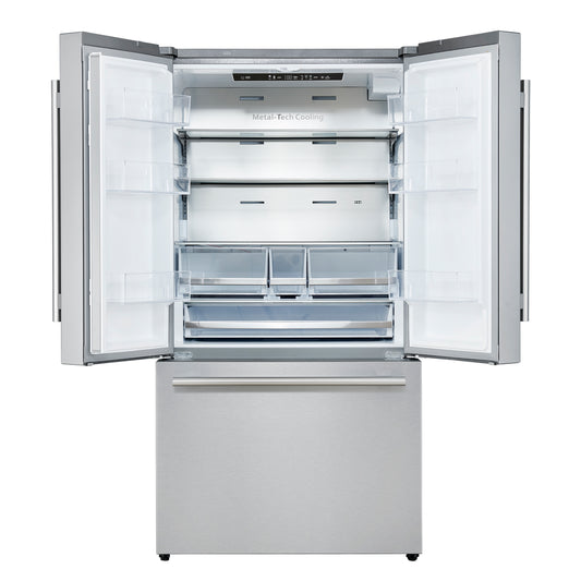 Forno Aosta 36-Inch French Door Refrigerator, Stainless Steel, 22.4 cu.ft, External Water Dispenser, Automatic Ice Maker, ENERGY STAR Certified - Forno Appliances
