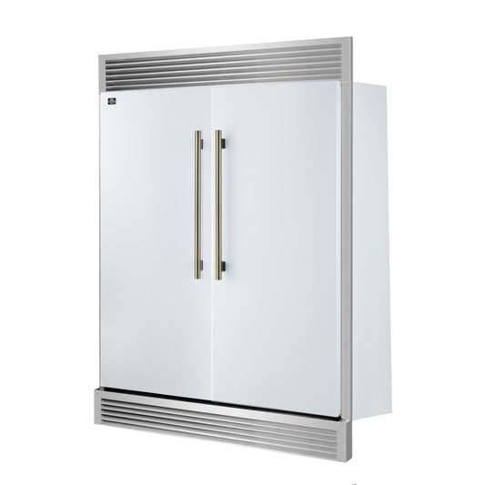 Forno Maderno 2-28-Inch Wide Convertible Refrigerator/Freezer in White, Decorative Trim, 27.2 cu.ft, 84-Inch High, ENERGY STAR Certified - Forno Appliances