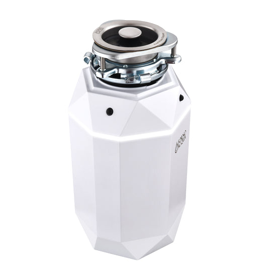 FORNO ACQUA BrightDIAMOND Moonstone 1HP Super Quiet Garbage Disposal Corded with Motion Sensor Cabinet Light & Pre-Wired Air Switch - Forno Appliances