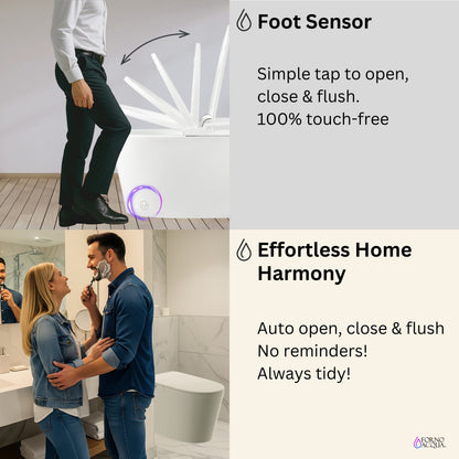 FORNO ACQUA Luxurious Super Smart Toilet. Includes Bidet, Heated Seat, Auto Flush, Auto Lid, Powerful Flush, Ideal for master bathrooms. - Forno Appliances