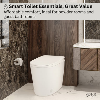 FORNO ACQUA Luxurious Smart Toilet. Includes Auto Flush, Powerful Flush, sleek tankless design Ideal for Powder Rooms. - Forno Appliances