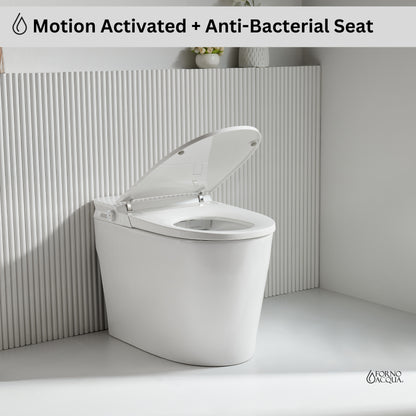 FORNO ACQUA Luxurious Smart Toilet. Includes Auto Flush, Auto Lid, Powerful Flush, sleek tankless design Ideal for Powder Rooms. - Forno Appliances