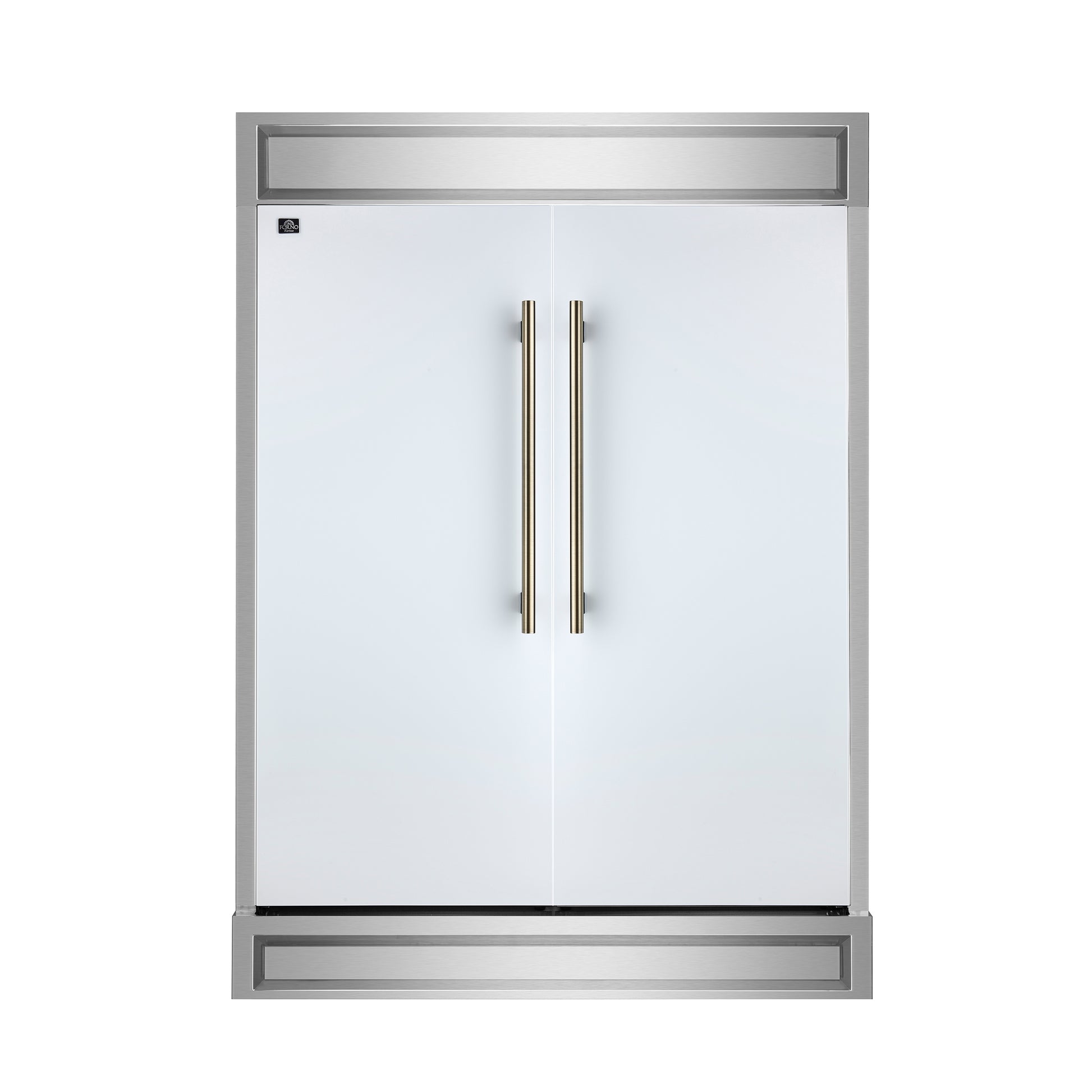 Forno Maderno 2-28-Inch Wide Convertible Refrigerator/Freezer in White, Decorative Trim, 27.2 cu.ft, 84-Inch High, ENERGY STAR Certified - Forno Appliances