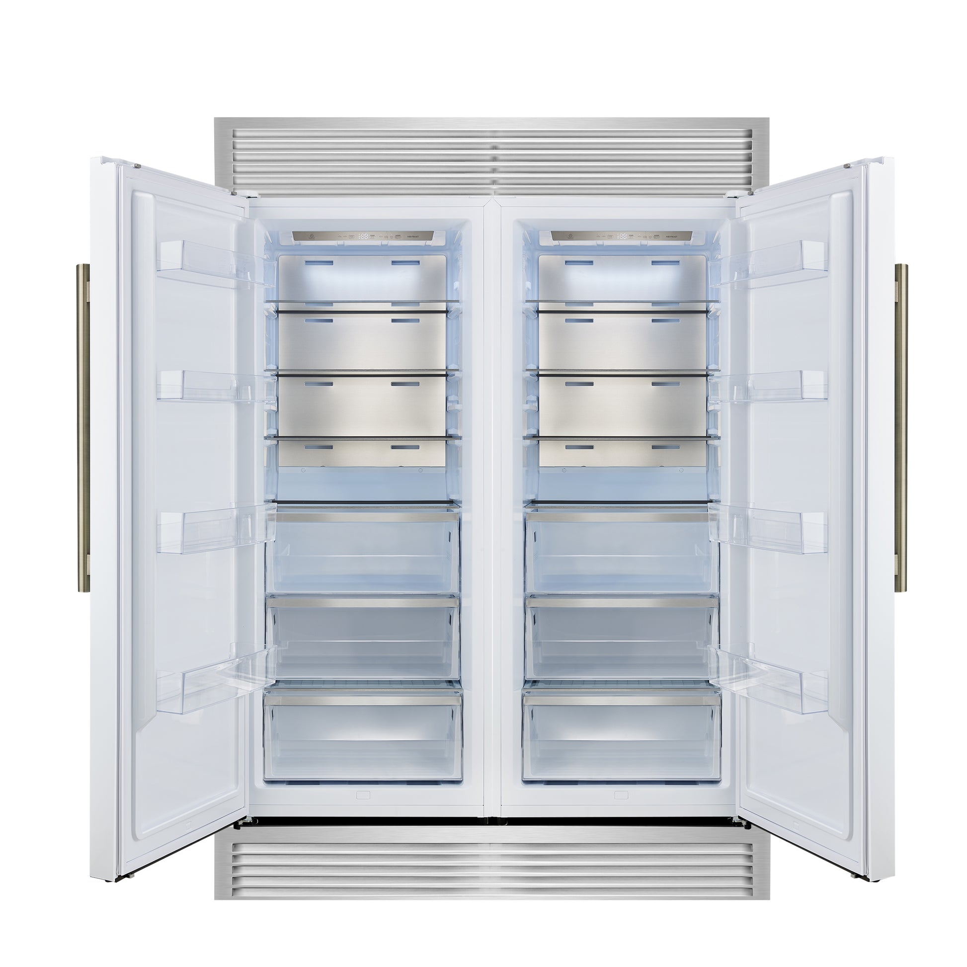 Forno Maderno 2-28-Inch Wide Convertible Refrigerator/Freezer in White, Decorative Trim, 27.2 cu.ft, 84-Inch High, ENERGY STAR Certified - Forno Appliances