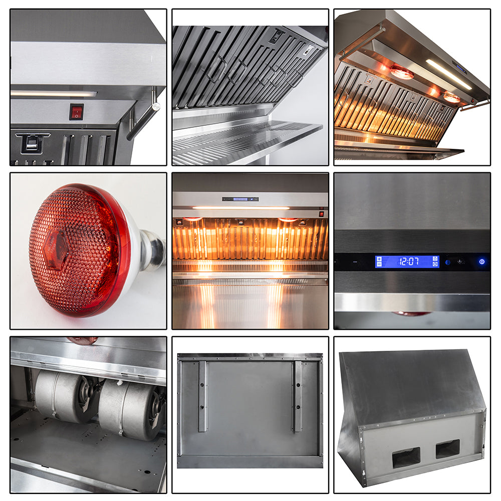 Forno Savona 36-Inch Wall Mount Range Hood, Baffle Filters, Backsplash Included - Forno Appliances