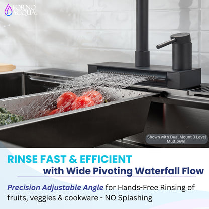 FORNO ACQUA 4 function pull-Down Waterfall Kitchen Faucet - Forno Appliances