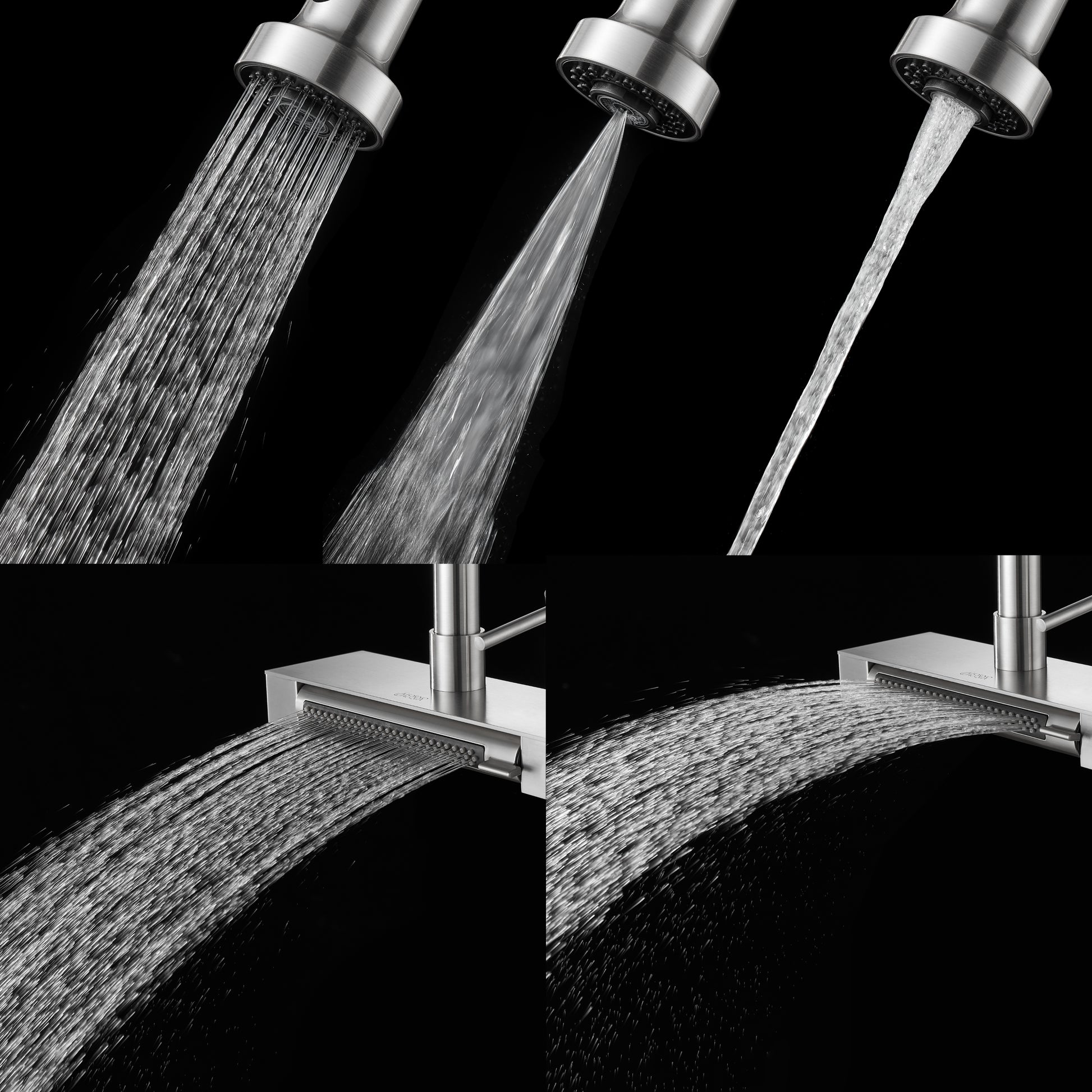 FORNO ACQUA 4 Function Waterfall  Pull-Down Kitchen Faucet - Forno Appliances