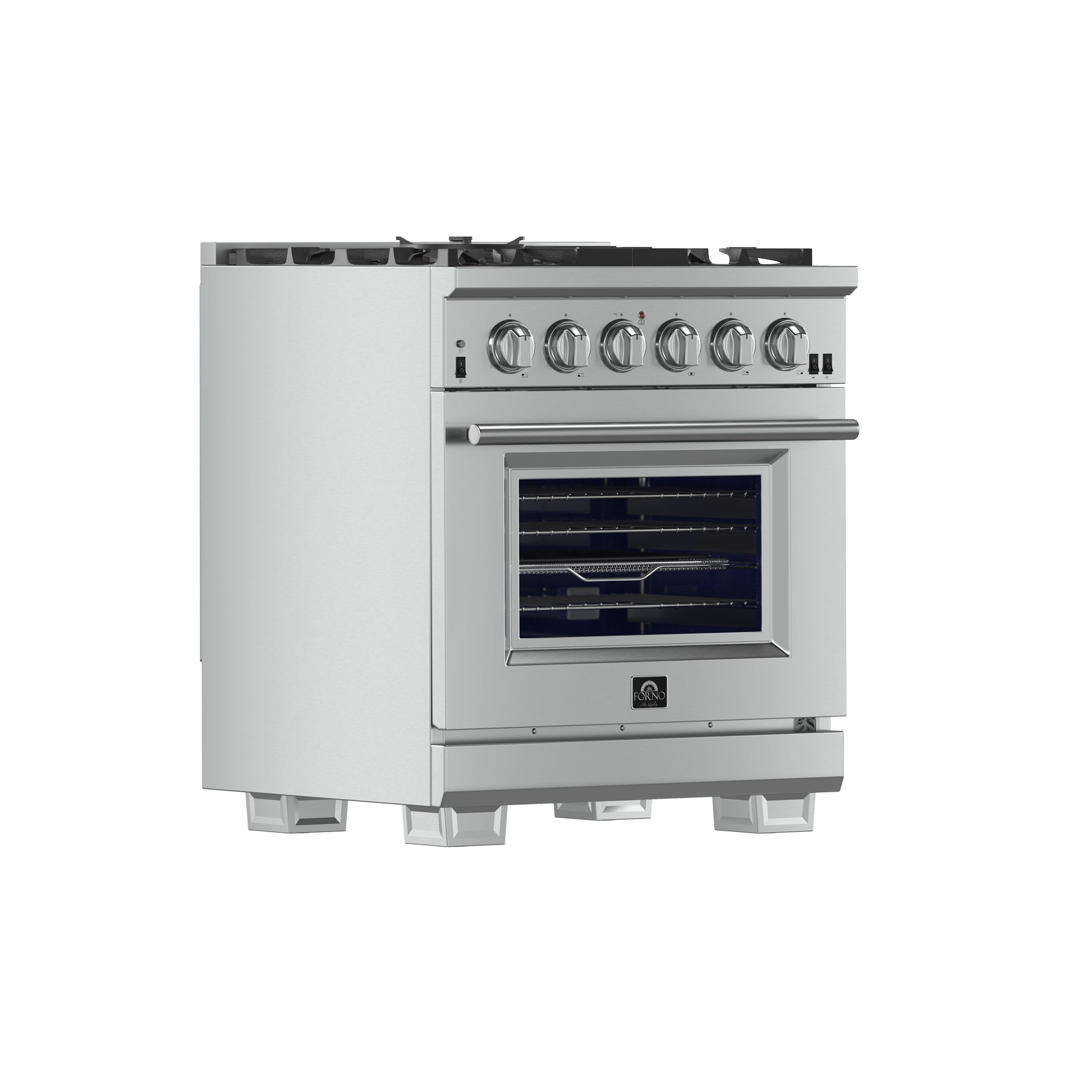 Cuisinière à gaz autonome Forno Capriasca 30 pouces, 4 brûleurs, four à convection vraie - Forno Appliances