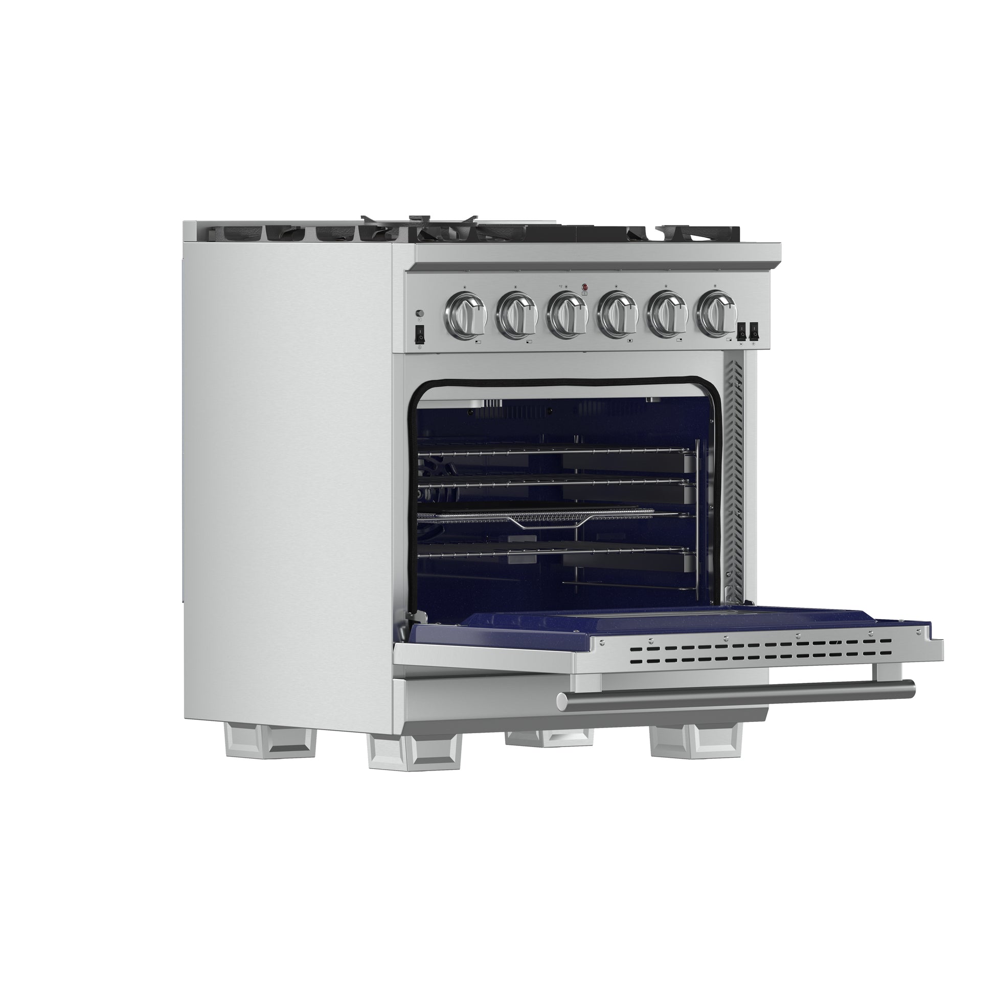 Forno Capriasca cuisinière à gaz pose libre 30 pouces, 4 brûleurs, four à convection véritable - Forno Appliances