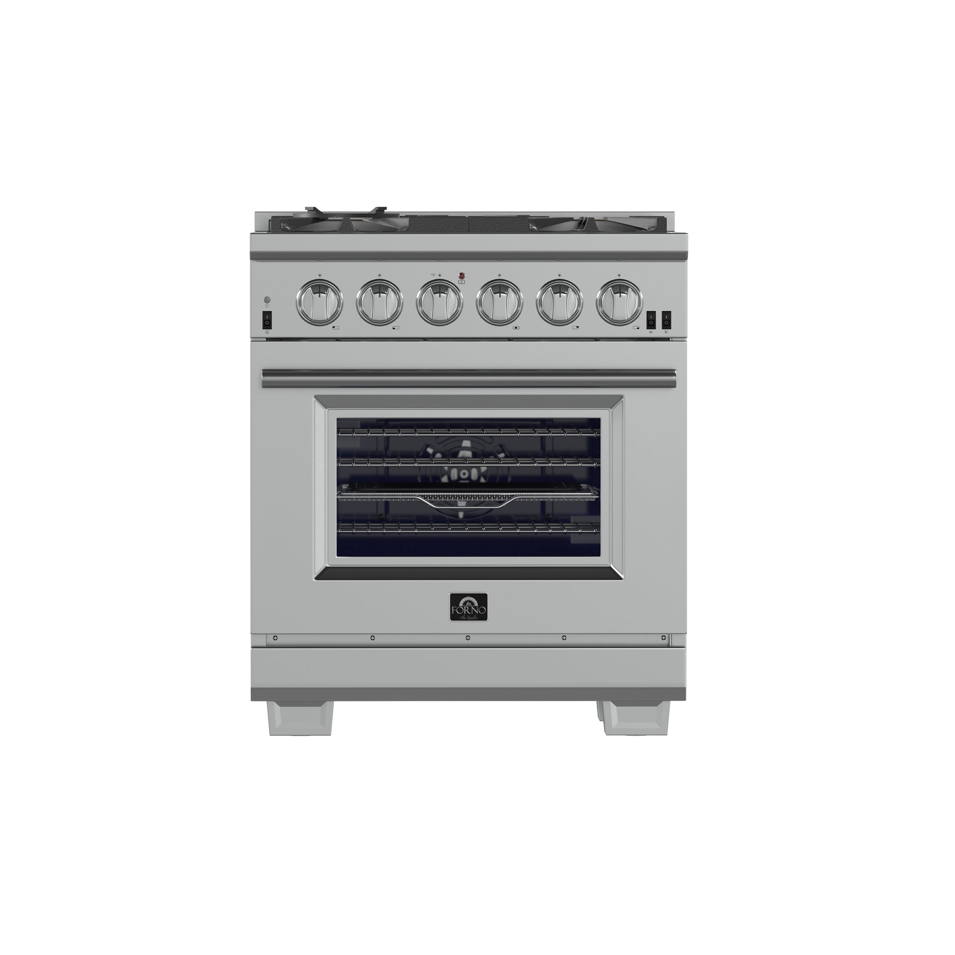 Cuisinière à gaz autoportante Forno Capriasca de 30 pouces, 4 brûleurs, four à vraie convection - Forno Appliances