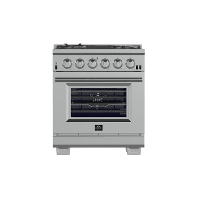 Cuisinière à gaz autoportante Forno Capriasca de 30 pouces, 4 brûleurs, four à vraie convection - Forno Appliances