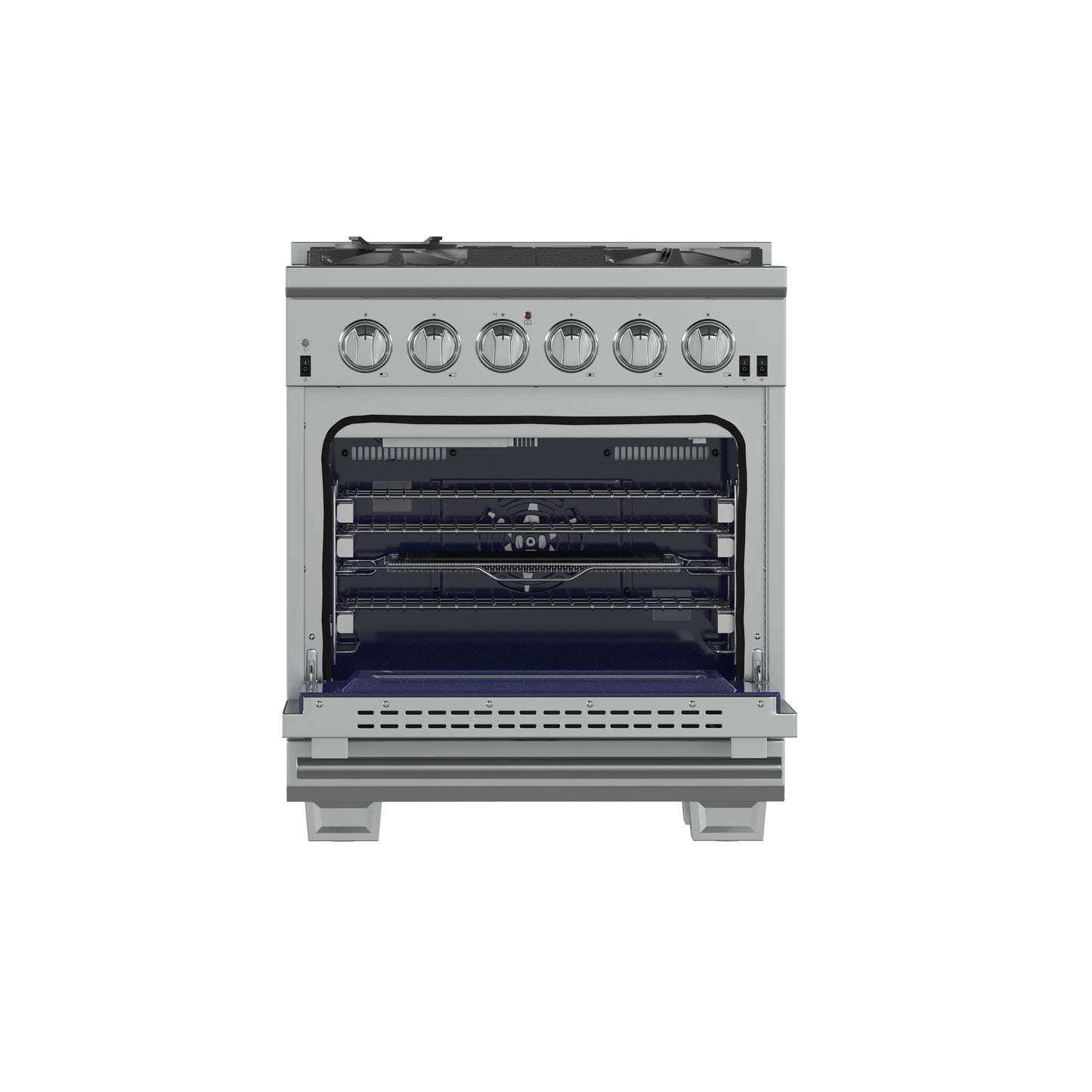 Forno Capriasca cuisinière à gaz 30 pouces pose libre, 4 brûleurs, four à convection réelle - Forno Appliances