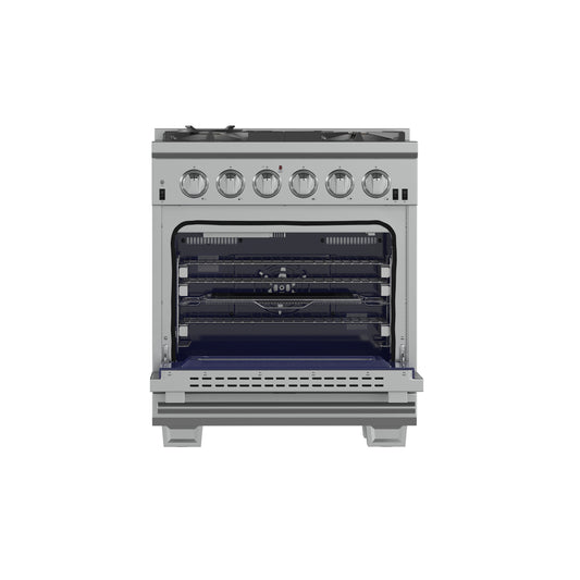 Forno Capriasca 30-Inch Freestanding Gas Range, 4 Burners, True Convection Oven - Forno Appliances