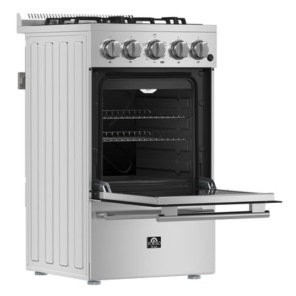 Cuisinière à gaz autoportante Forno Lamazze de 20 pouces, conception compacte, économe en énergie