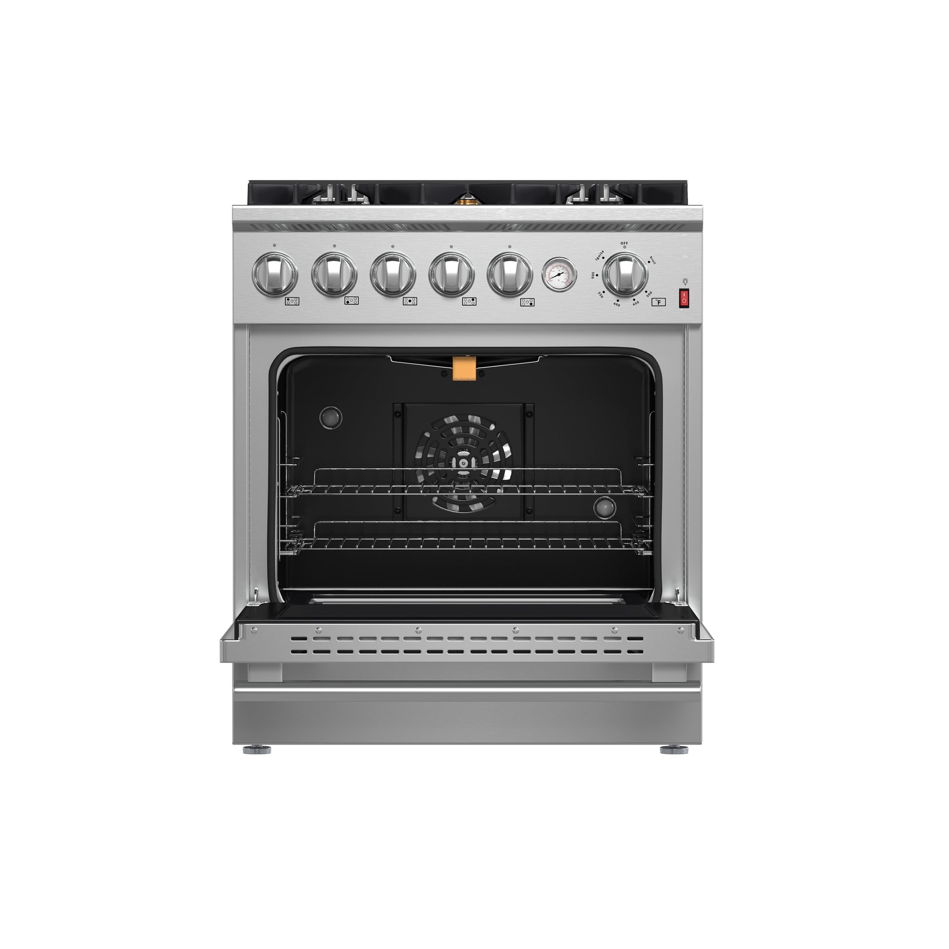 FORNO Giovanni 30-inch Gas Range Stainless Steel, 5 Burners 67,000 BTU, 4.32 cu.ft. Convection Oven - Forno Appliances