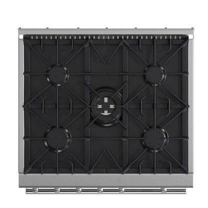 FORNO Giovanni 30-inch Gas Range Stainless Steel, 5 Burners 67,000 BTU, 4.32 cu.ft. Convection Oven - Forno Appliances