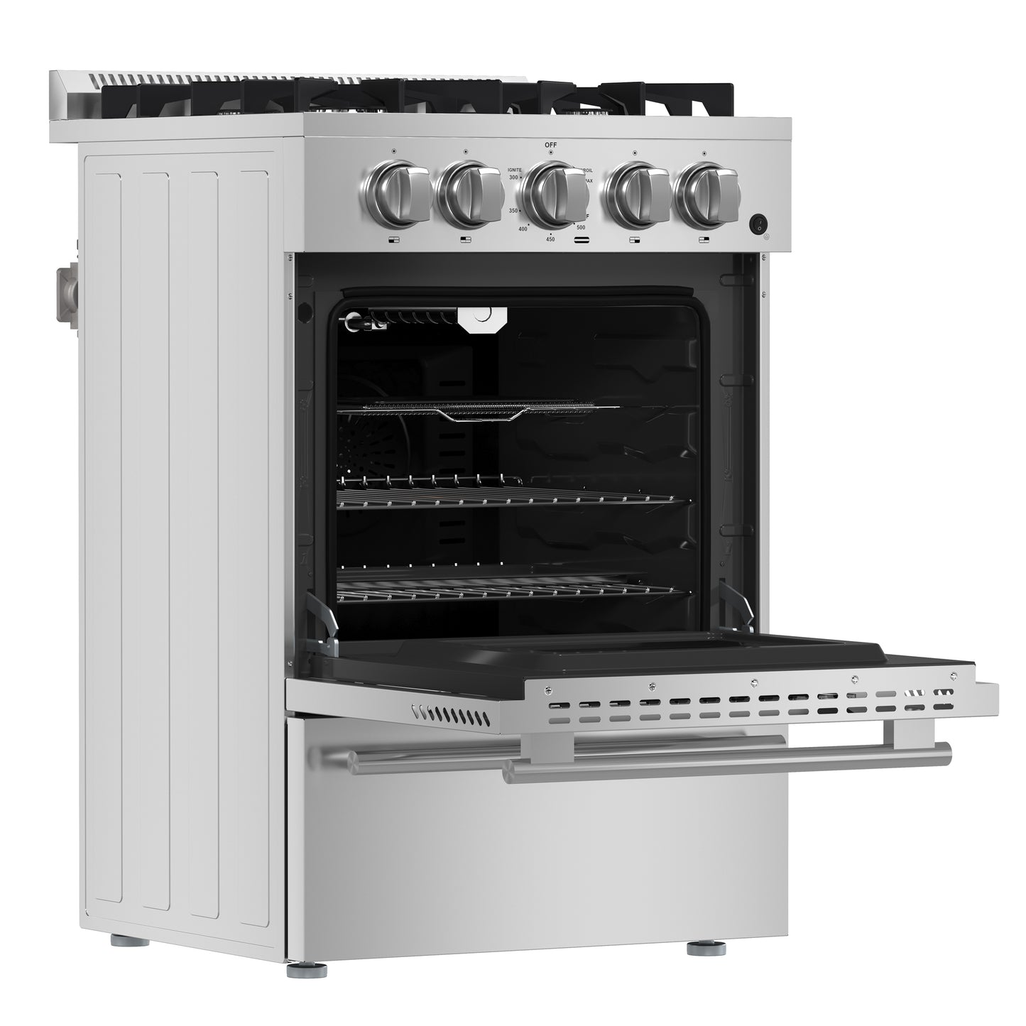 Forno Breno 24-Inch Freestanding Gas Range, Plug Included, Energy Efficient - Forno Appliances