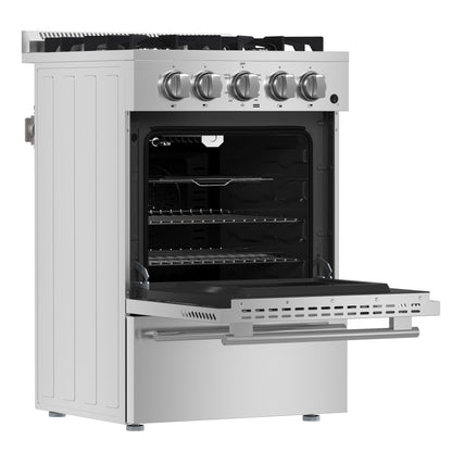 Forno Breno 24-Inch Freestanding Gas Range, Plug Included, Energy Efficient - Forno Appliances