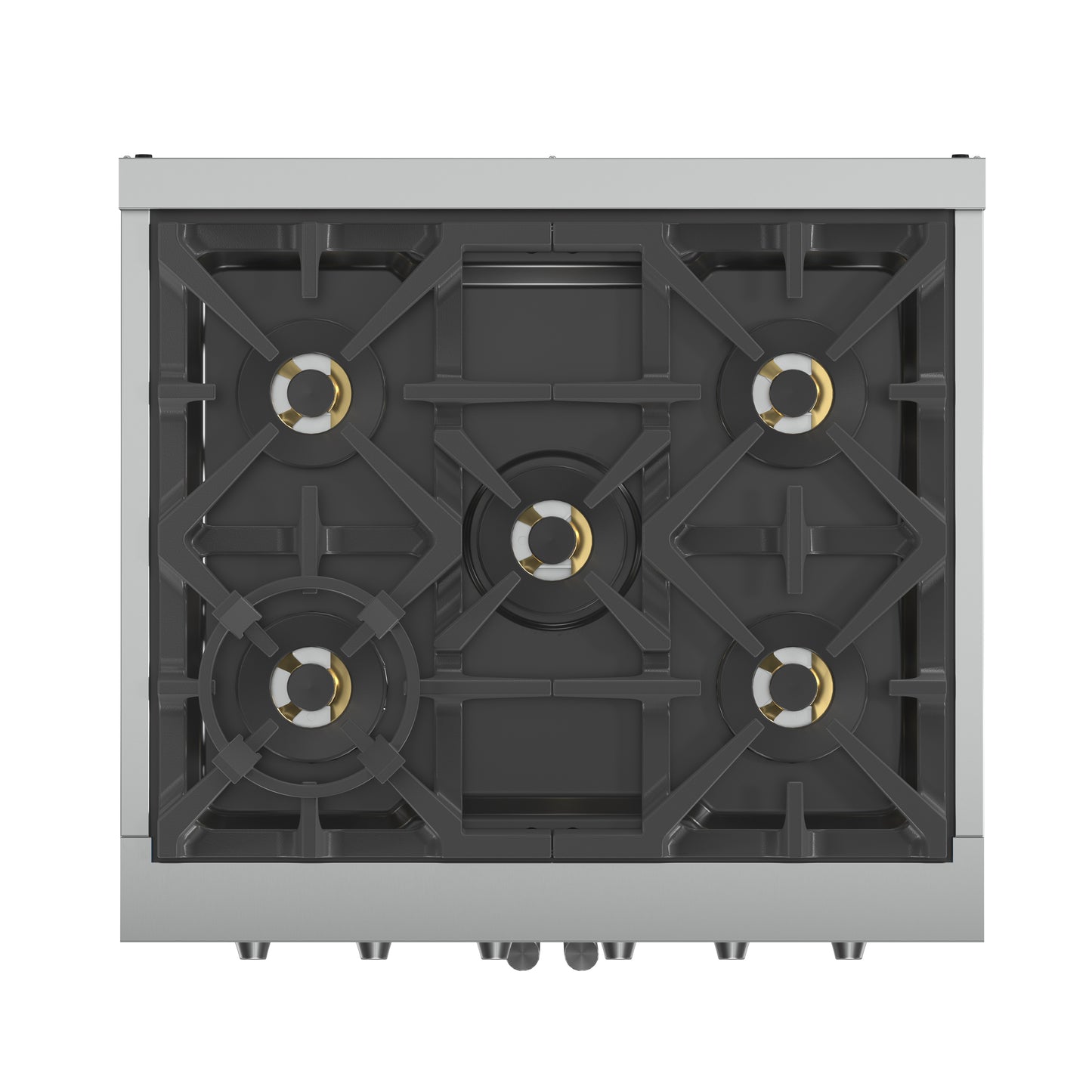 Forno Capriasca cuisinière à gaz autonome de 30 po à portes françaises, 4 brûleurs, four à convection, écoénergétique - Forno Appliances