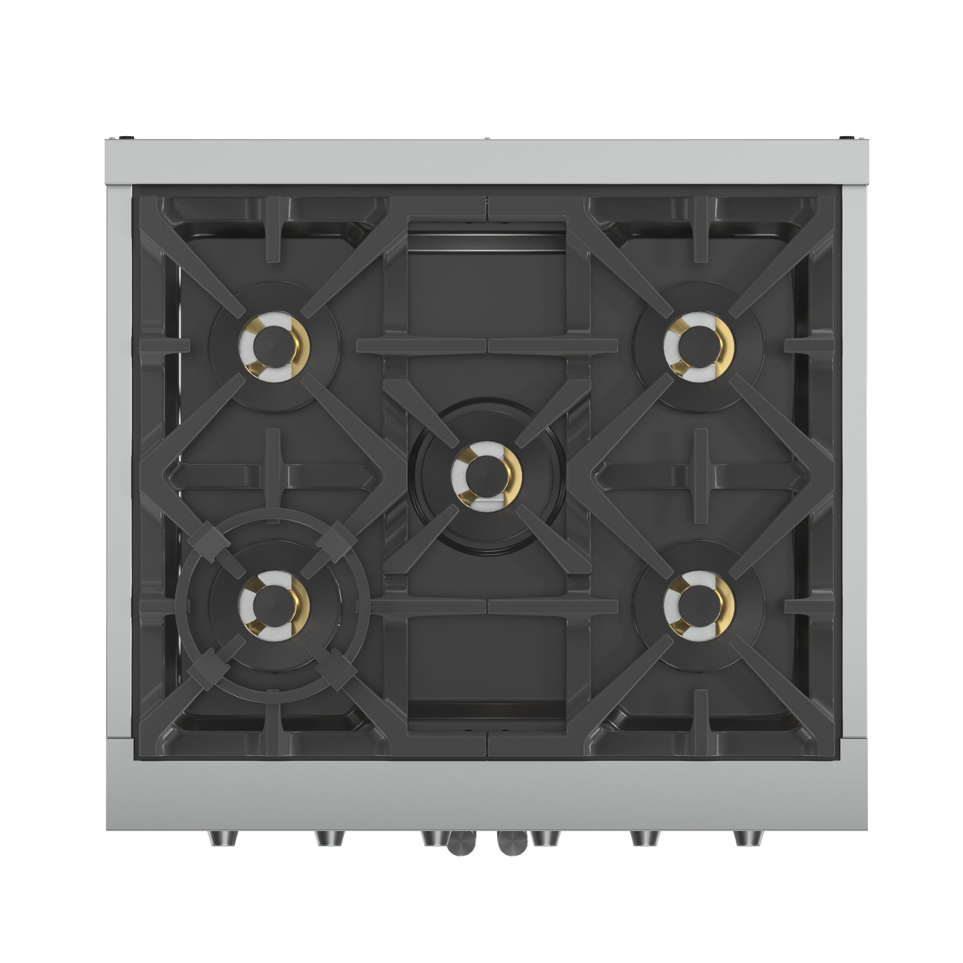 Forno Capriasca cuisinière à gaz autonome de 30 po à portes françaises, 4 brûleurs, four à convection, écoénergétique - Forno Appliances