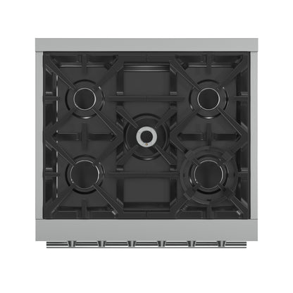 Forno Massimo 30-Inch Freestanding Gas Range, 5 Burners, True Convection Oven - Forno Appliances