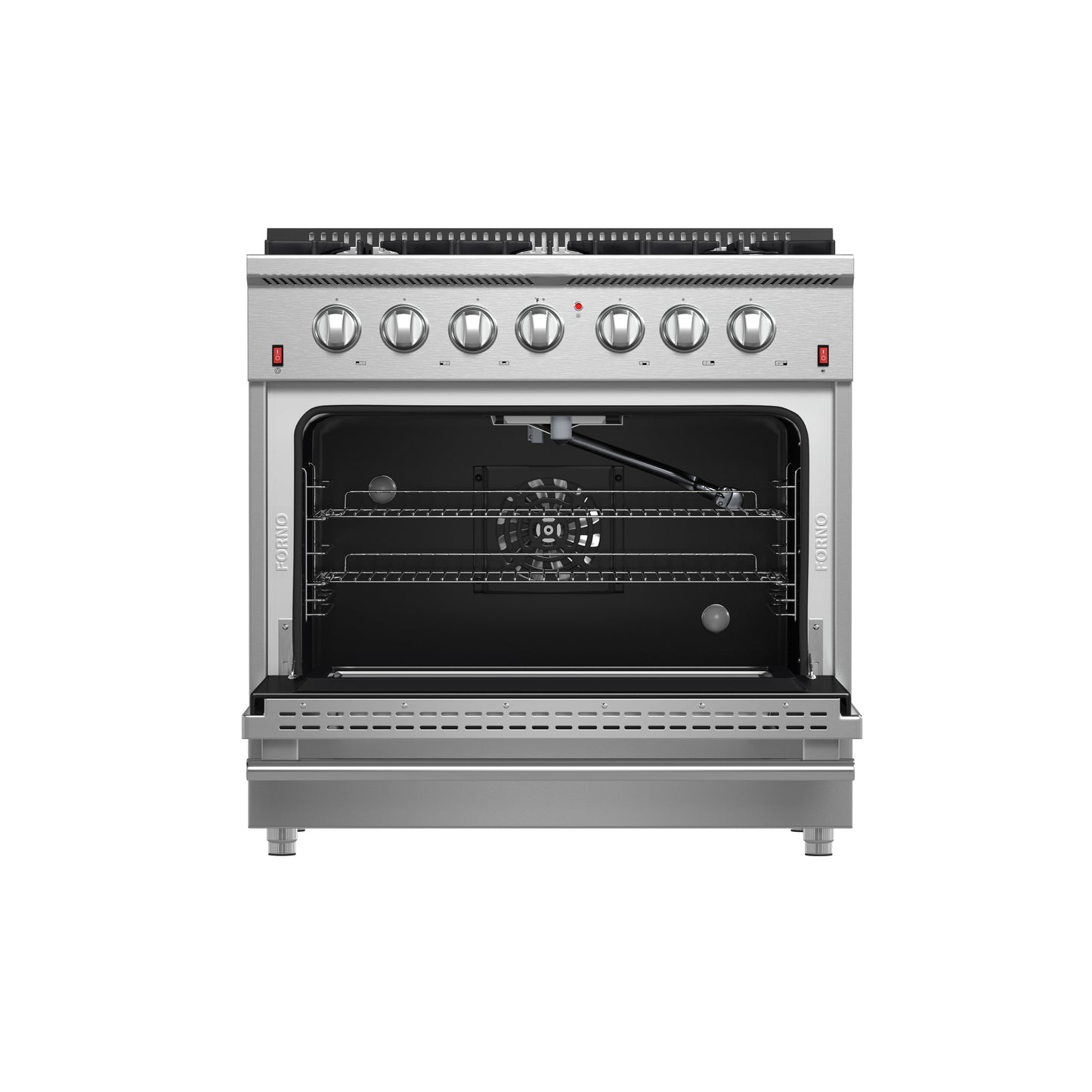 Forno Galiano 36-Inch Freestanding Gas Range, Stainless Steel, 6 Burners, Energy Efficient - Forno Appliances