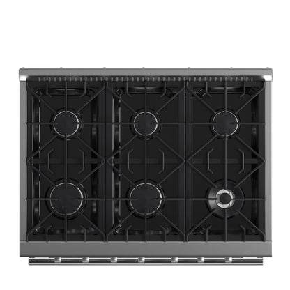 Forno Galiano 36-Inch Freestanding Gas Range, Stainless Steel, 6 Burners, Energy Efficient - Forno Appliances