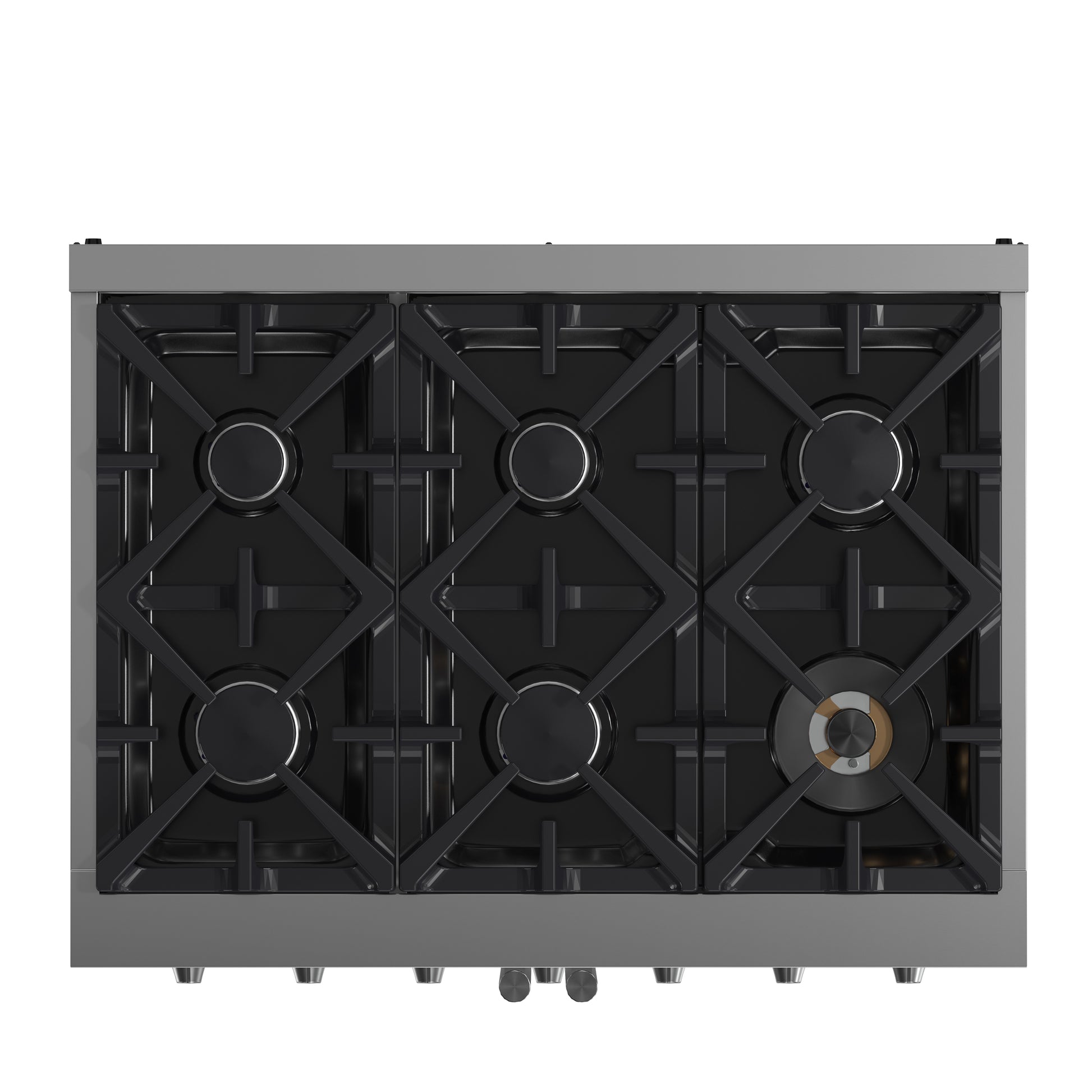 Forno Massimo cuisinière à gaz pose libre 36 pouces, portes françaises, 6 brûleurs, four à convection, économe en énergie - Forno Appliances