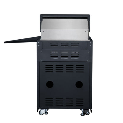 Forno All’Aperto 99,600 BTU Outdoor Kitchen, 5 Burners, Infrared Burners, Side Burner, Black Sintered Stone Countertops, Gas Pizza Oven, Sink Module, Bar & Beverage Center - Forno Appliances