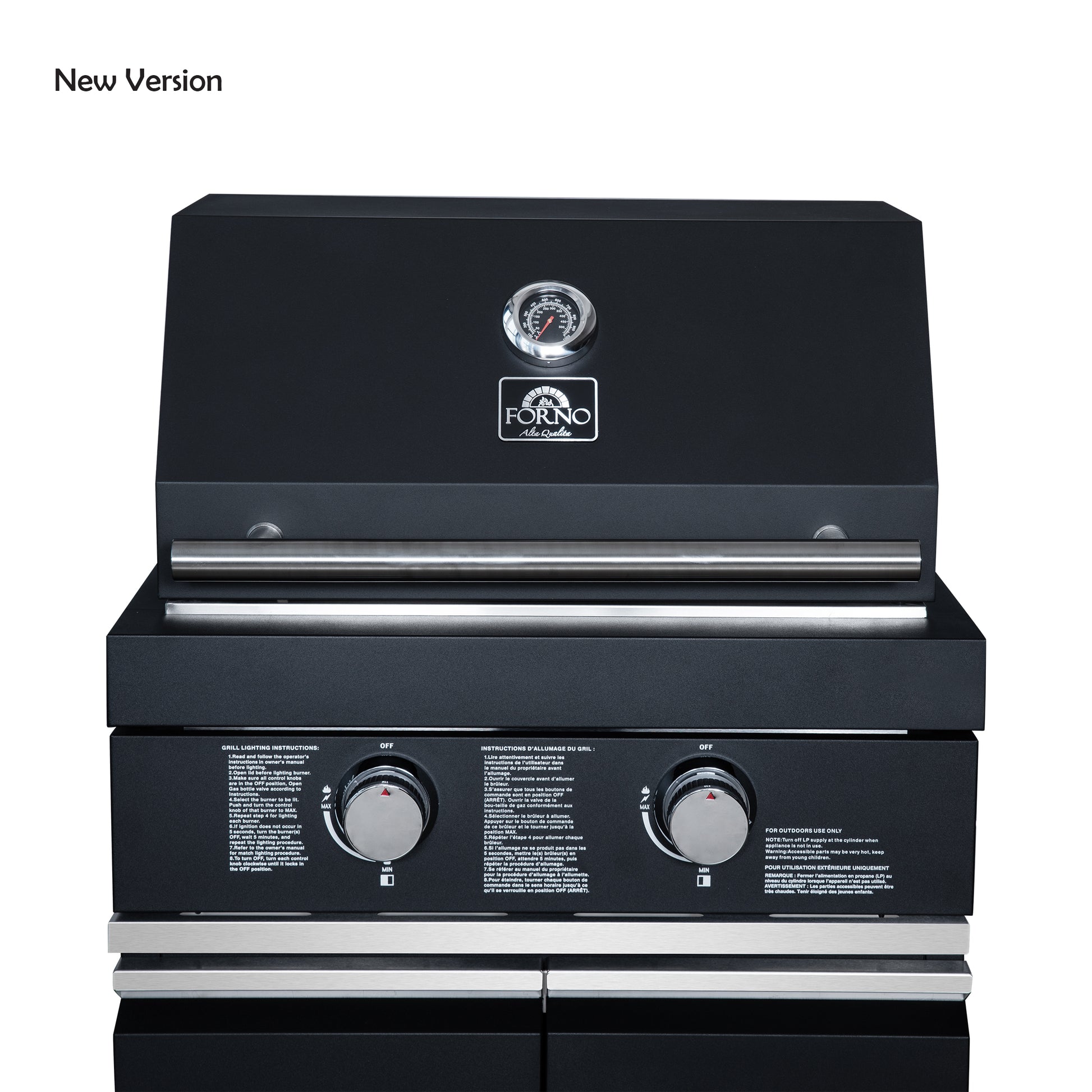 Forno All’Aperto 99,600 BTU Outdoor Kitchen, 5 Burners, Infrared Burners, Side Burner, Black Sintered Stone Countertops, Gas Pizza Oven, Sink Module, Bar & Beverage Center - Forno Appliances