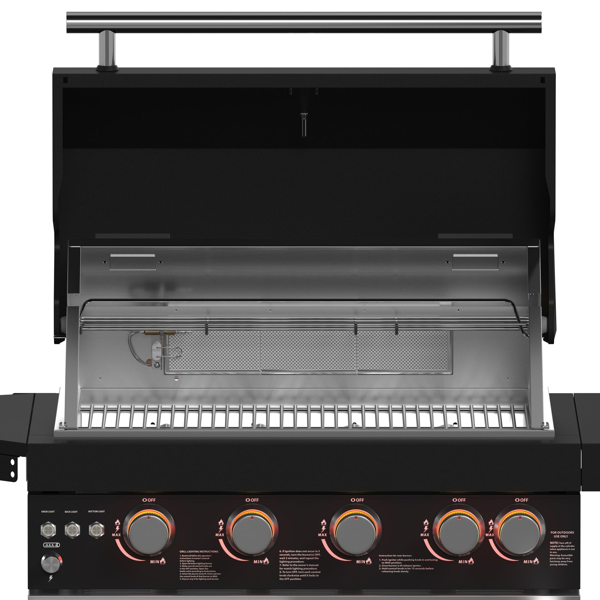 Forno All’Aperto 62,600 BTU BBQ, 3 Stainless Steel Burners, Infrared Burners, Sink Module, Black Sintered Stone Countertops, Bar and Beverage Center - Forno Appliances