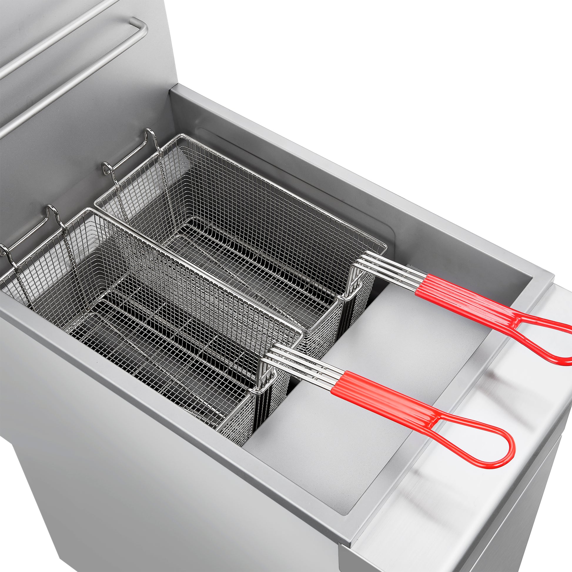 Forno Commerciale Natural Gas Deep Fryer, 4 Burners 120,000 BTU, 50 lbs Oil Capacity - Forno Appliances