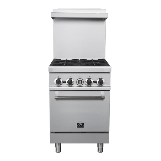 Forno Commerciale 24 Inch Gas Range with 4 Burners - Forno Appliances
