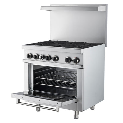 Forno Commerciale 36 Inch Gas Range with 6 Burners - Forno Appliances