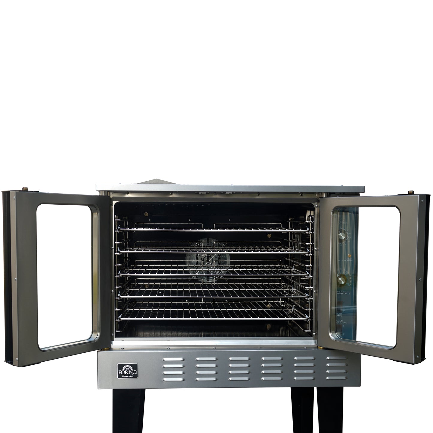 Forno Commerciale Convection Gas Oven, 3 burners 54,000 BTU, 150–500°F, stainless steel, NG/LP convertible - Forno Appliances