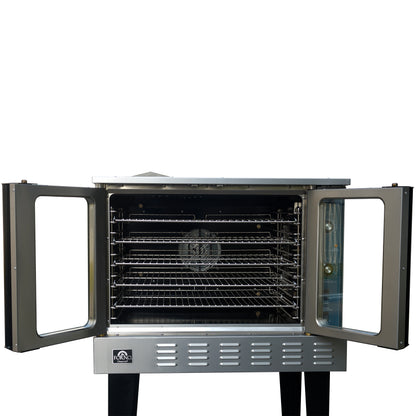 Forno Commerciale Convection Gas Oven, 3 burners 54,000 BTU, 150–500°F, stainless steel, NG/LP convertible - Forno Appliances