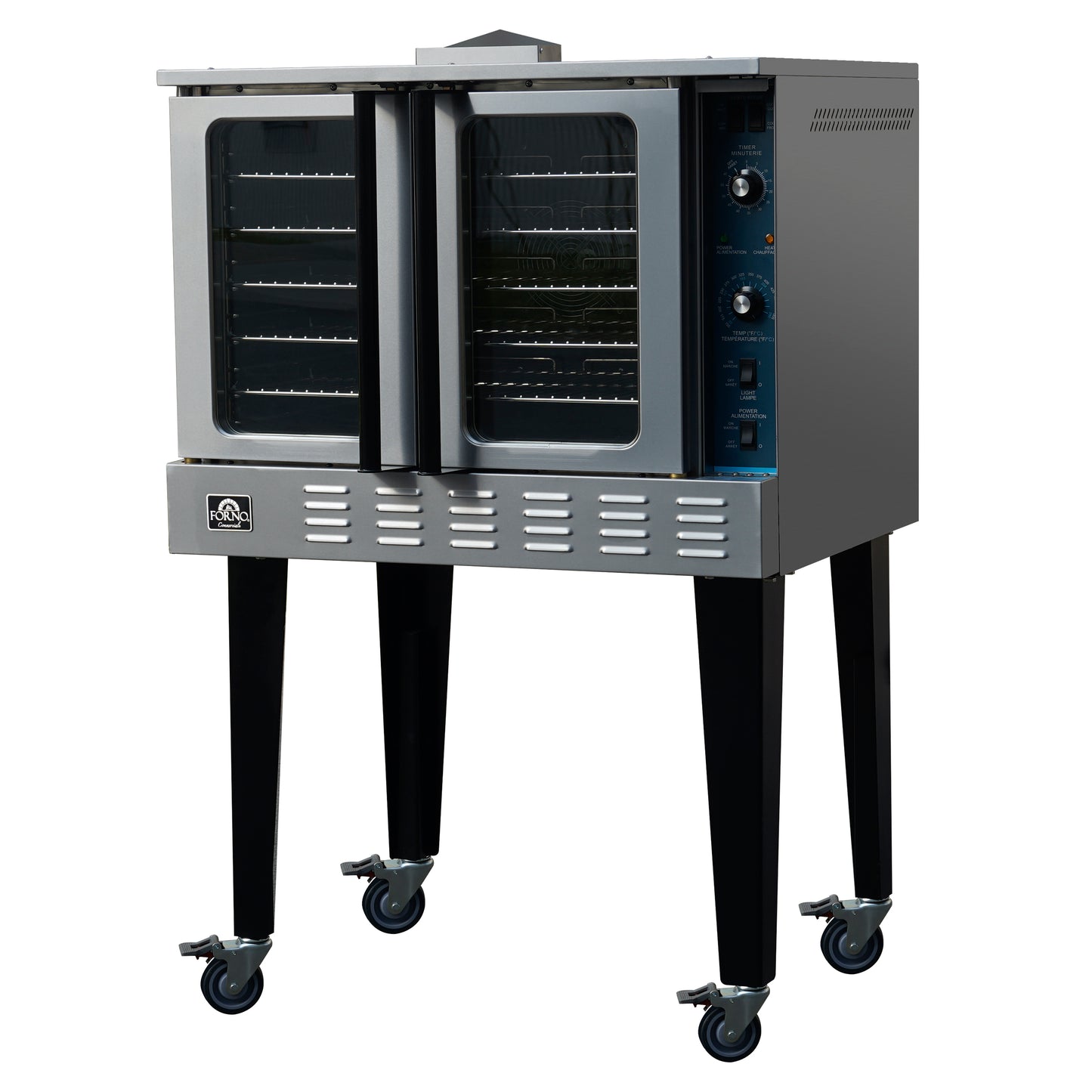 Forno Commerciale Convection Gas Oven, 3 burners 54,000 BTU, 150–500°F, stainless steel, NG/LP convertible - Forno Appliances