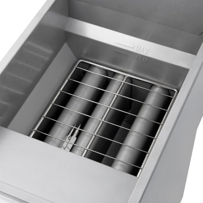 Forno Commerciale Propane Gas Deep Fryer, 4 Burners 120,000 BTU, 50 lbs Oil Capacity, Millivolt Control - Forno Appliances