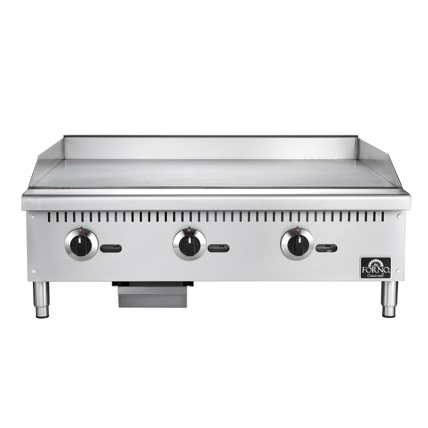 Forno Commerciale 36 Inch Gas Griddle, 3 Burners - Forno Appliances