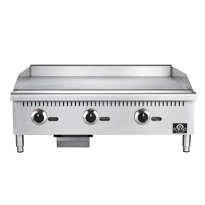Forno Commerciale 36 Inch Gas Griddle, 3 Burners - Forno Appliances
