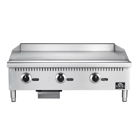 Forno Commerciale 36 Inch Gas Griddle, 3 Burners - Forno Appliances